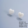 1 Pair Simple Style Heart Shape Plating Copper Gold Plated Ear Studs