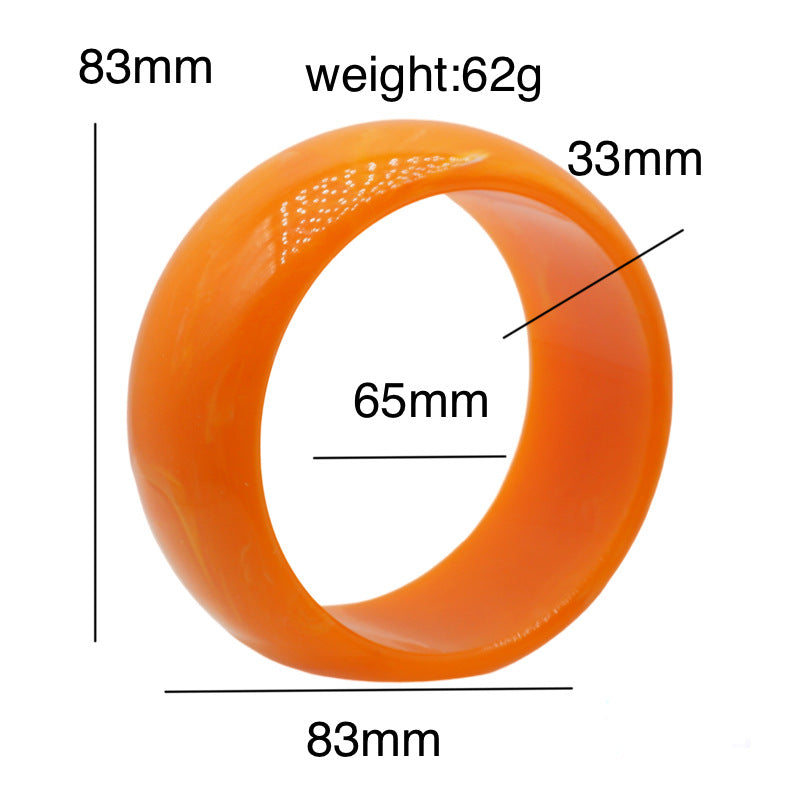 Basic Modern Style Solid Color Arylic Women's Bangle