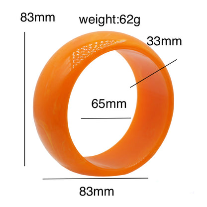 Basic Modern Style Solid Color Arylic Women's Bangle