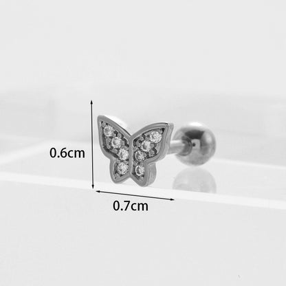 Fashion Geometric Plating Metal Artificial Gemstones Earrings Ear Studs