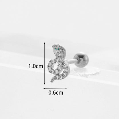 Fashion Geometric Plating Metal Artificial Gemstones Earrings Ear Studs