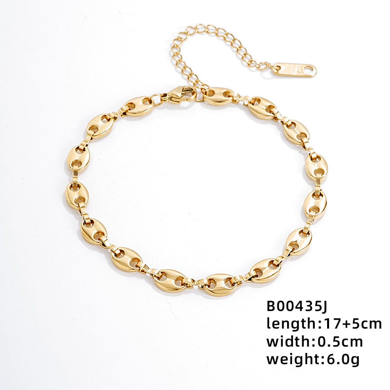 Ig Style Simple Style Solid Color Copper White Gold Plated Gold Plated Bracelets In Bulk