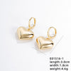 1 Pair Ig Style Simple Style Heart Shape Plating Stainless Steel Gold Plated Drop Earrings