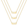 Hip-hop Cool Style Cross Heart Shape Lock Copper 14k Gold Plated Three Layer Necklace In Bulk