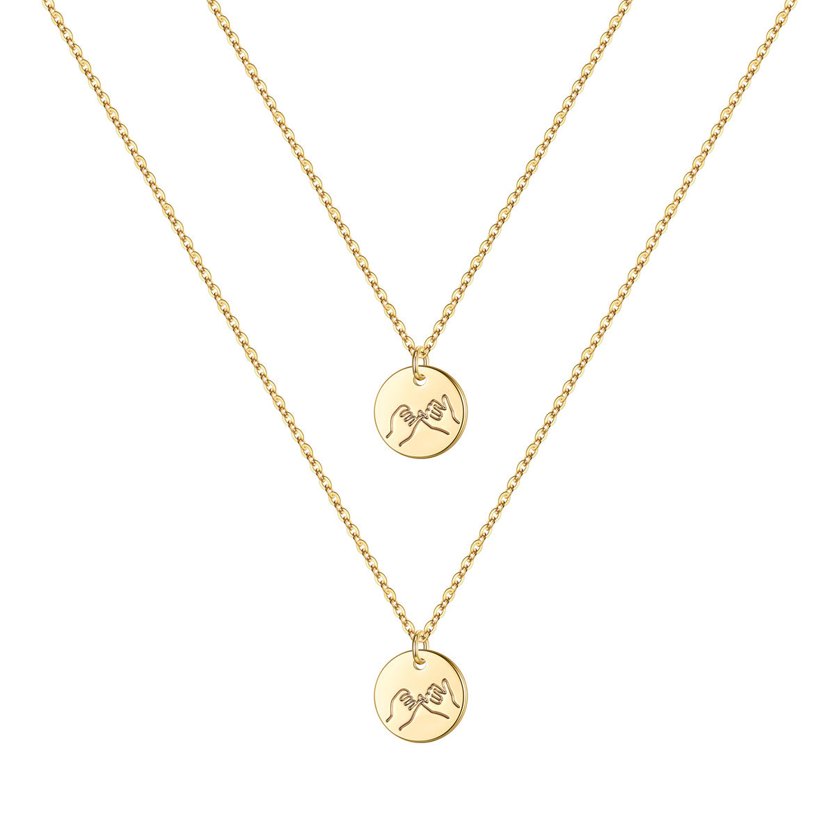 Hip-hop Cool Style Cross Heart Shape Lock Copper 14k Gold Plated Three Layer Necklace In Bulk