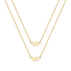 Hip-hop Cool Style Cross Heart Shape Lock Copper 14k Gold Plated Three Layer Necklace In Bulk