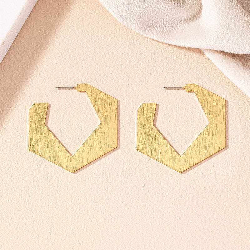 1 Pair Ig Style Commute Irregular Geometric Plating Alloy Gold Plated Ear Studs