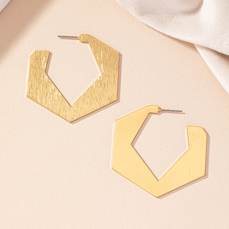 1 Pair Ig Style Commute Irregular Geometric Plating Alloy Gold Plated Ear Studs