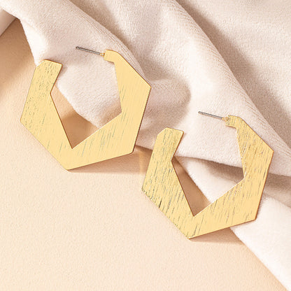 1 Pair Ig Style Commute Irregular Geometric Plating Alloy Gold Plated Ear Studs