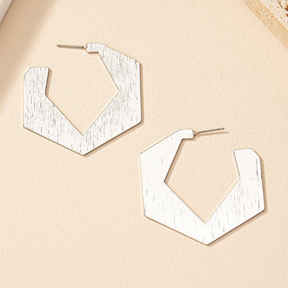 1 Pair Ig Style Commute Irregular Geometric Plating Alloy Gold Plated Ear Studs