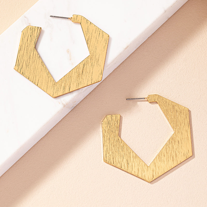 1 Pair Ig Style Commute Irregular Geometric Plating Alloy Gold Plated Ear Studs