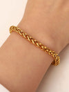 Retro Vacation Solid Color Stainless Steel Plating 18k Gold Plated Bracelets