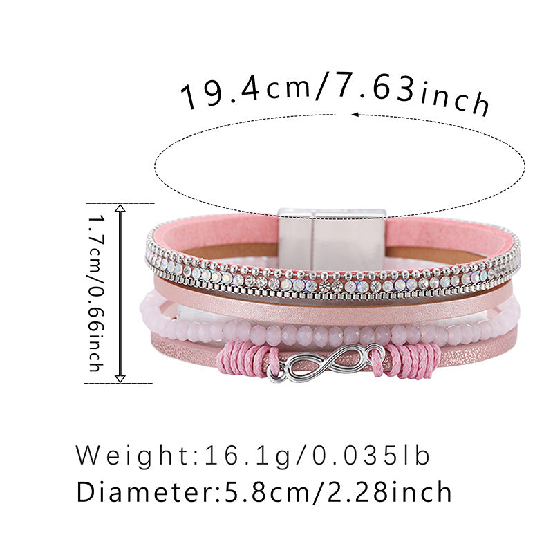 Ethnic Style Infinity Pu Leather Women's Bracelets