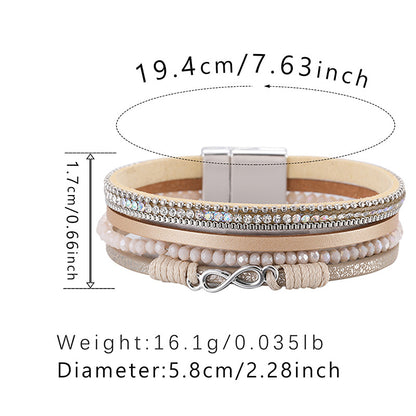 Ethnic Style Infinity Pu Leather Women's Bracelets