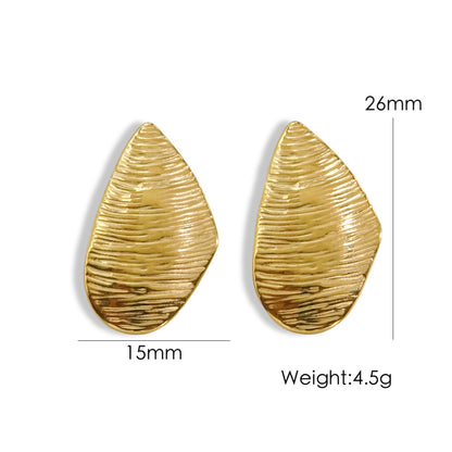 1 Pair Vintage Style Irregular Geometric Plating Stainless Steel 14k Gold Plated Ear Studs