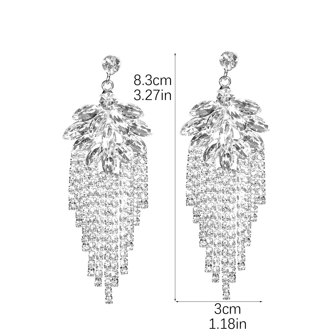 1 Pair Elegant Luxurious Geometric Plating Inlay Alloy Rhinestones Drop Earrings