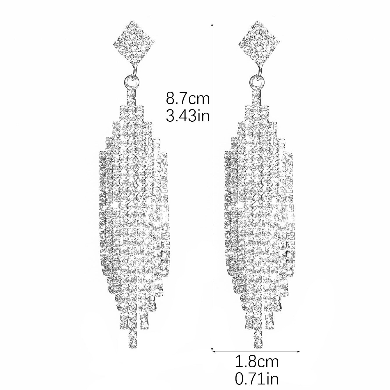 1 Pair Elegant Luxurious Geometric Plating Inlay Alloy Rhinestones Drop Earrings