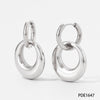 1 Piece Simple Style Geometric Plating Stainless Steel Drop Earrings