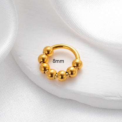 Simple Style Classic Style Circle Stainless Steel Plating Gold Plated Nose Ring