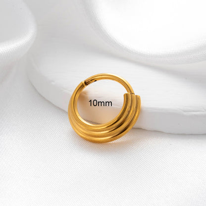 Simple Style Classic Style Circle Stainless Steel Plating Gold Plated Nose Ring