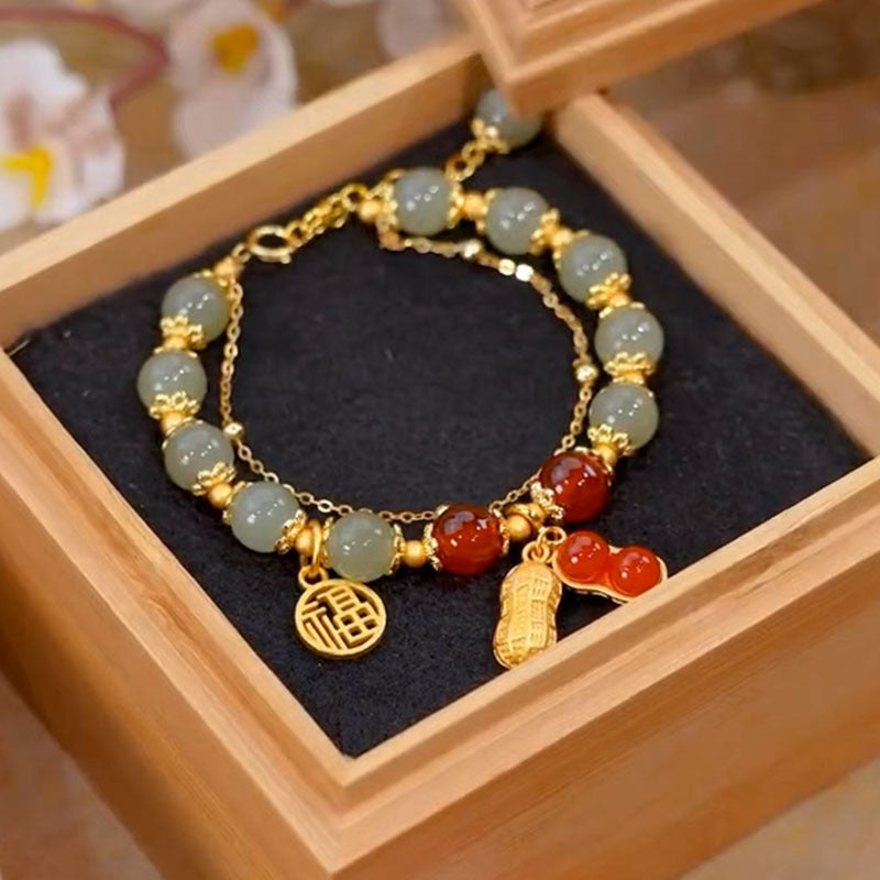 Chinoiserie Geometric Resin Glass Wholesale Bracelets