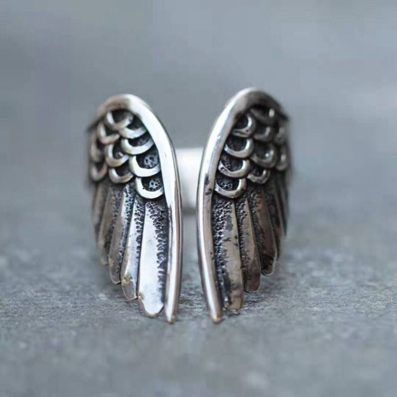 Hip-hop Retro Wings Alloy Asymmetrical Plating Gold Plated Men's Rings