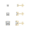 1 Set Cute Simple Style Geometric Solid Color Plating Inlay Copper Zircon 14k Gold Plated Rose Gold Plated White Gold Plated Ear Studs