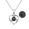 Simple Style Commute Heart Shape Copper Zircon Pendant Necklace In Bulk