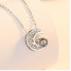 Elegant Lady Moon Copper Zircon Pendant Necklace In Bulk