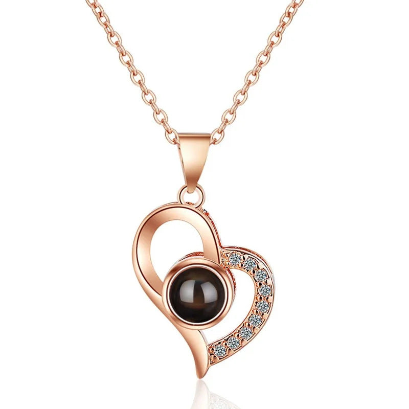 Elegant Sweet Heart Shape Alloy Zinc Alloy Plating Women's Pendant Necklace