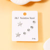 Wholesale Jewelry Simple Style Star Tree Heart Shape Stainless Steel Alloy Rhinestones Plating Inlay Ear Studs