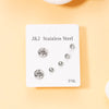 Wholesale Jewelry Simple Style Star Tree Heart Shape Stainless Steel Alloy Rhinestones Plating Inlay Ear Studs