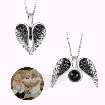 Romantic Sweet Heart Shape Wings Alloy Titanium Steel Valentine's Day Unisex Pendant Necklace