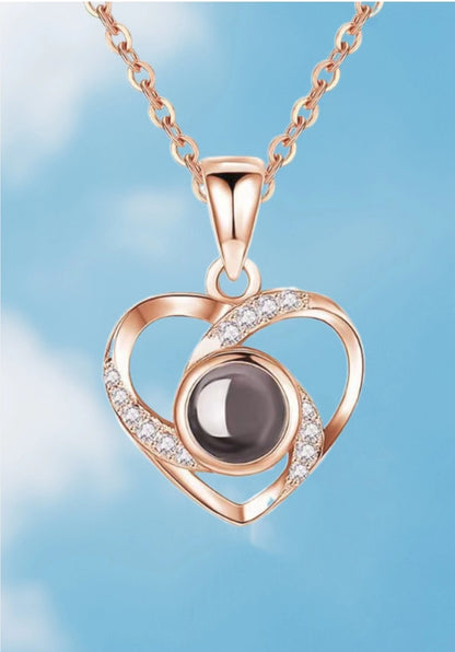 Simple Style Heart Shape Sterling Silver Plating Pendant Necklace