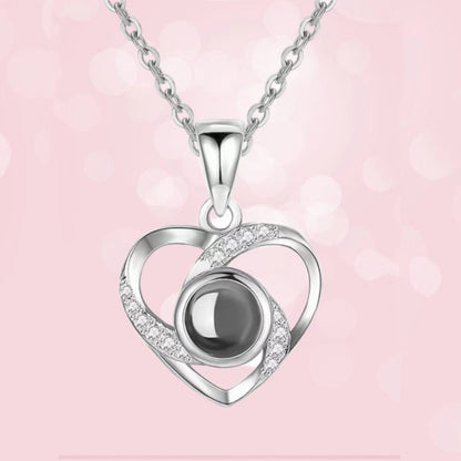 Simple Style Heart Shape Sterling Silver Plating Pendant Necklace