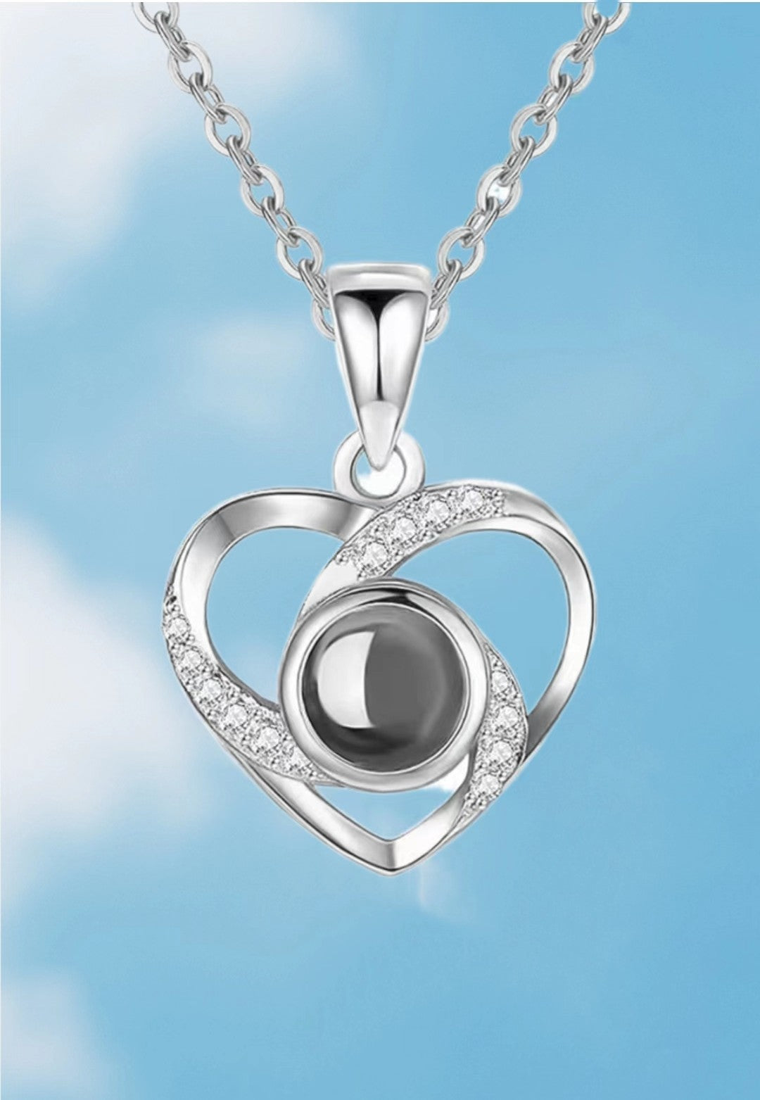 Simple Style Heart Shape Sterling Silver Plating Pendant Necklace