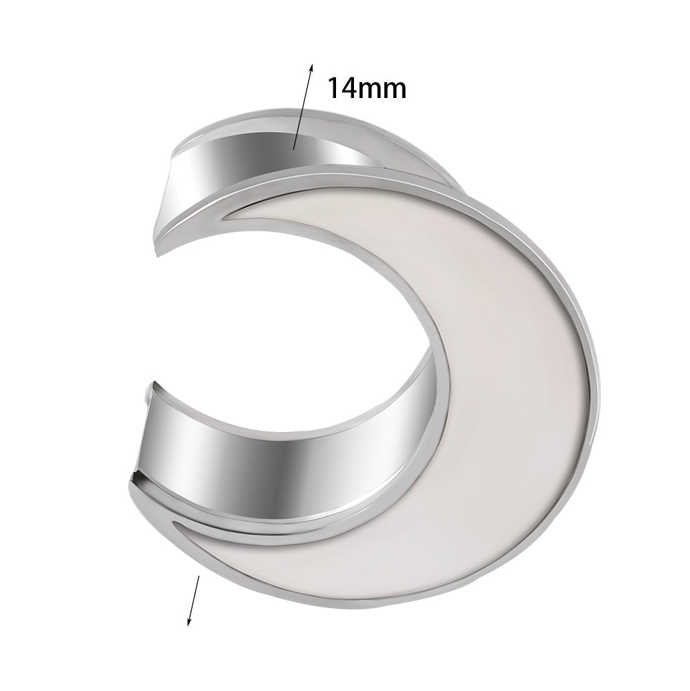 1 Piece Simple Style Classic Style Moon Plating Stainless Steel Gold Plated Ear Studs