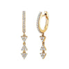 1 Pair Ig Style Simple Style Triangle Inlay Copper Zircon Drop Earrings