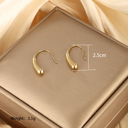 1 Pair Vintage Style Xuping Geometric Star Heart Shape Plating Stainless Steel 14k Gold Plated Ear Studs