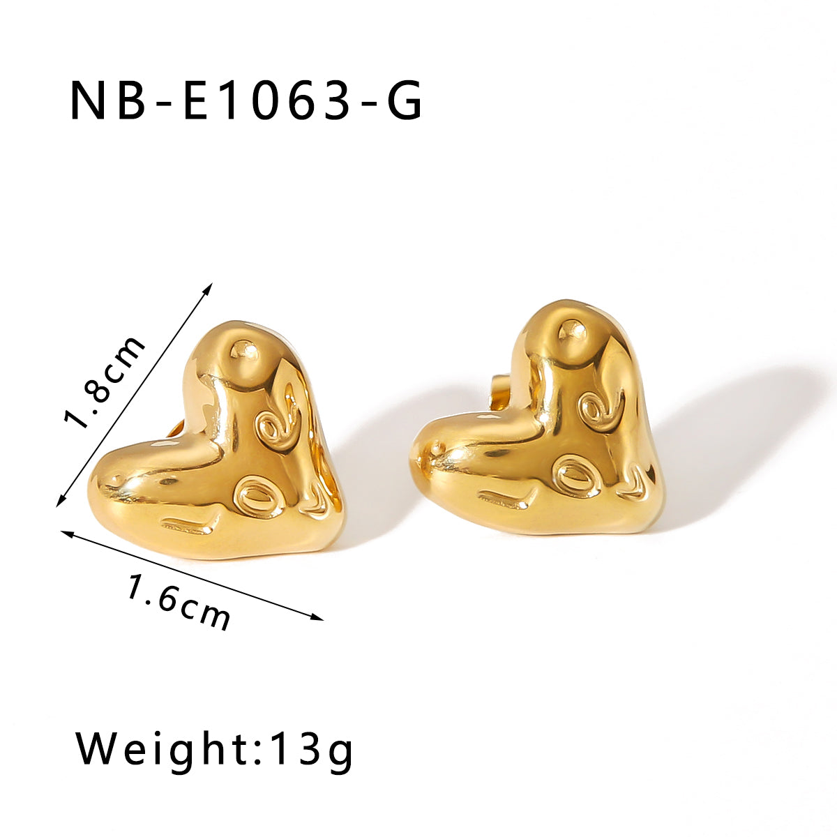 1 Pair Ig Style Vintage Style C Shape Heart Shape Lingge Plating Pleated Inlay Stainless Steel Pearl Zircon 18k Gold Plated Gold Plated Ear Studs