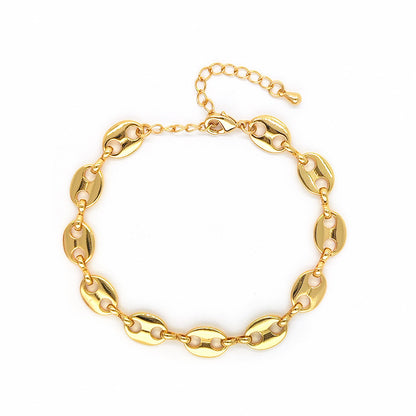 Simple Style Commute Solid Color Metal Wholesale Bracelets