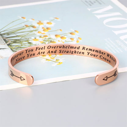 Casual Elegant Classic Style Letter Stainless Steel Polishing Bangle