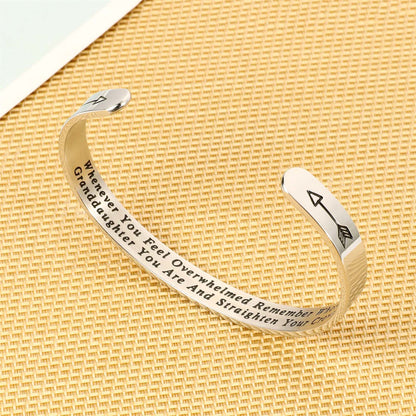 Casual Elegant Classic Style Letter Stainless Steel Polishing Bangle