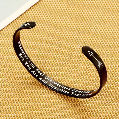 Casual Elegant Classic Style Letter Stainless Steel Polishing Bangle