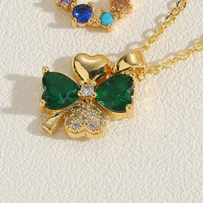 Simple Style Classic Style Hexagram Moon Brass 14k Gold Plated Zircon Pendant Necklace In Bulk