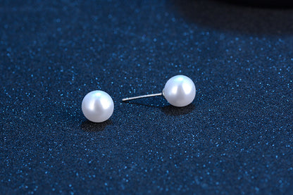 1 Pair Elegant Geometric Plating Inlay Copper Artificial Pearls Zircon Drop Earrings
