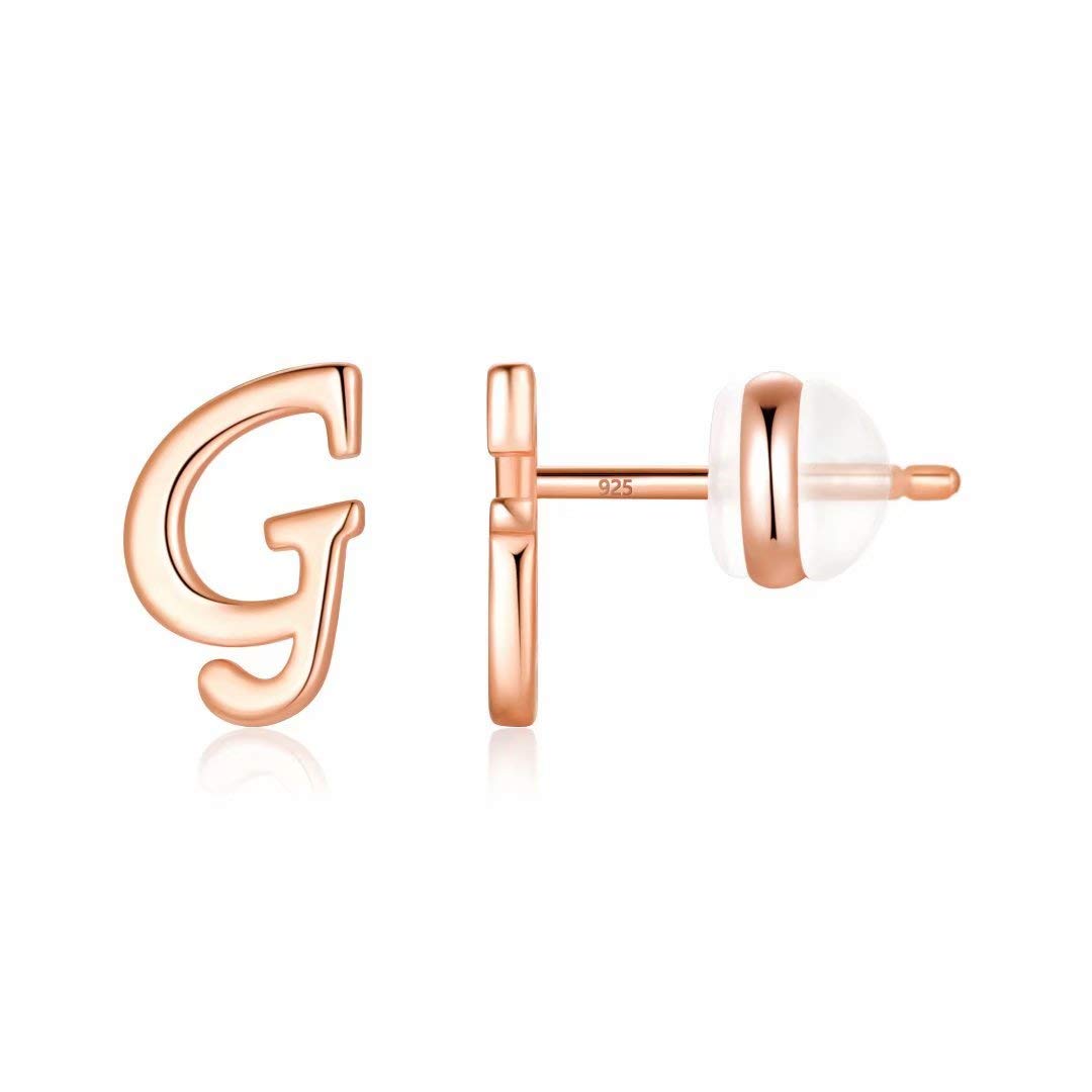 1 Pair Simple Style Letter Plating Copper 14k Gold Plated Rose Gold Plated Ear Studs