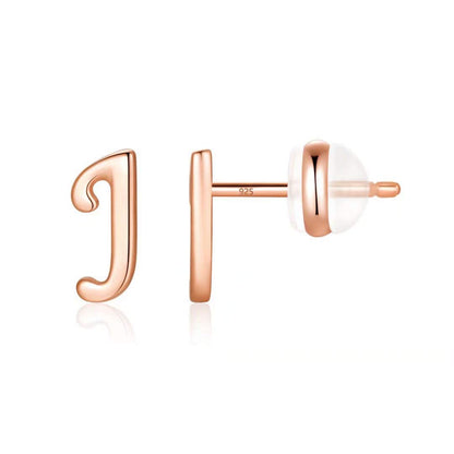 1 Pair Simple Style Letter Plating Copper 14k Gold Plated Rose Gold Plated Ear Studs