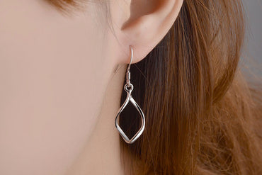 1 Pair Simple Style Geometric Plating Copper White Gold Plated Drop Earrings