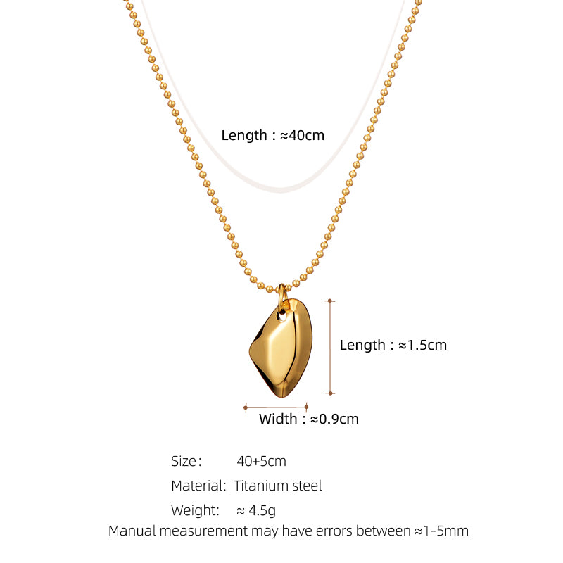 Simple Style Geometric Titanium Steel Plating 18k Gold Plated Pendant Necklace